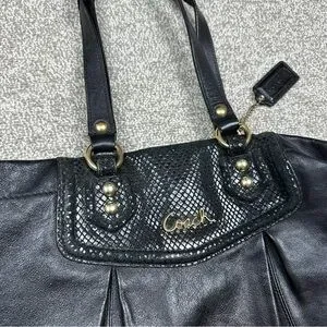 Coach | Bags | Coach Ashley Carryall Shoulder Bag Black With